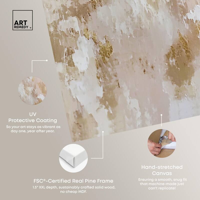 Golden Glimmer Gesture I Canvas by Art Remedy, Gallery Wrapped