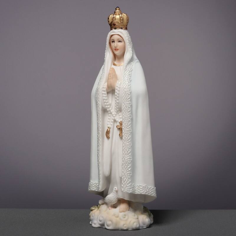 6.1 inches Height Polyresin Our Lady of Fatima Multicolor Finish Figurine