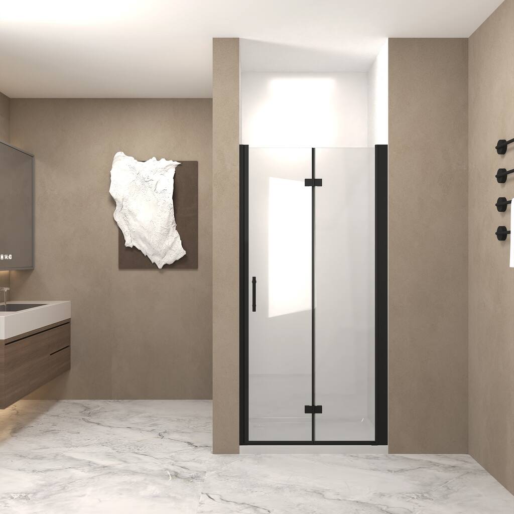 Framed Bifold Shower Door in Matte Black