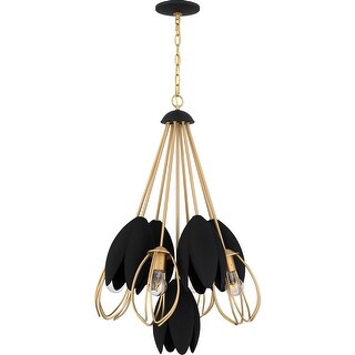 Seraphina 4-Light Brushed Weathered Brass Pendant Light