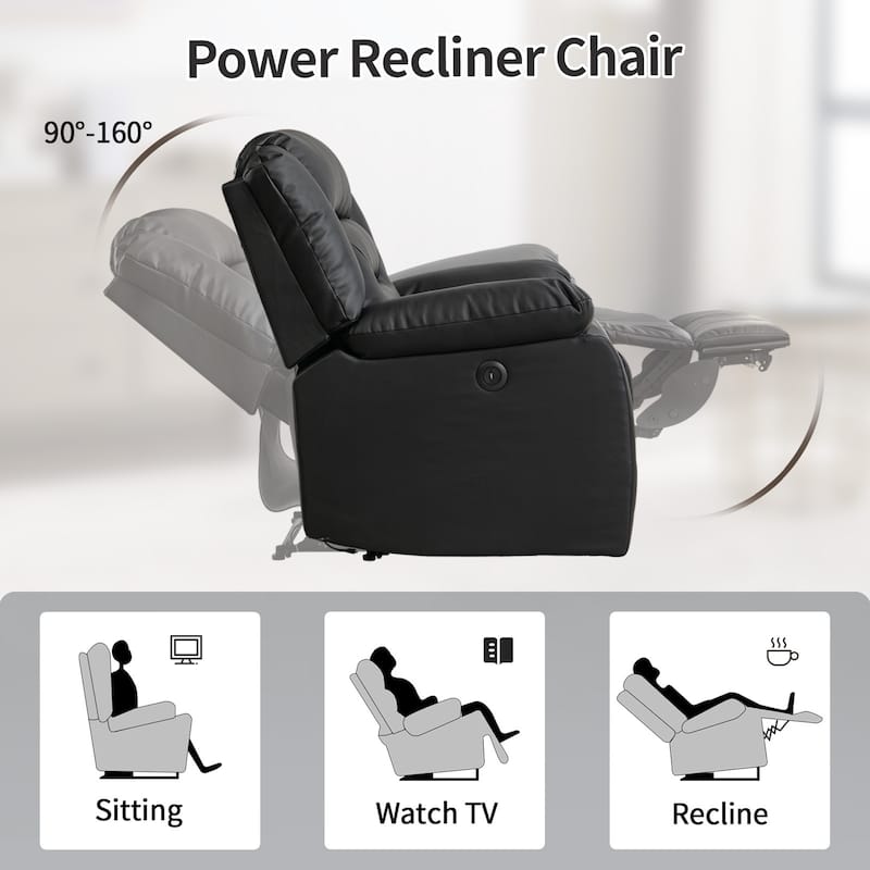 Chenille Power Standard Recliner Chair