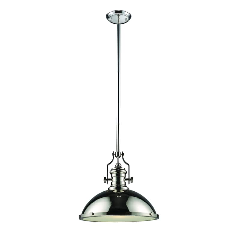 Chadwick 17-inch Wide 1-Light Pendant - 17in W x 17in D x 14in H - Polished Nickel