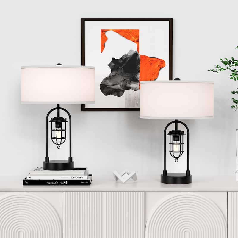2 Set Bedroom Nightstand Lamps Multi Brightness Table Lamp