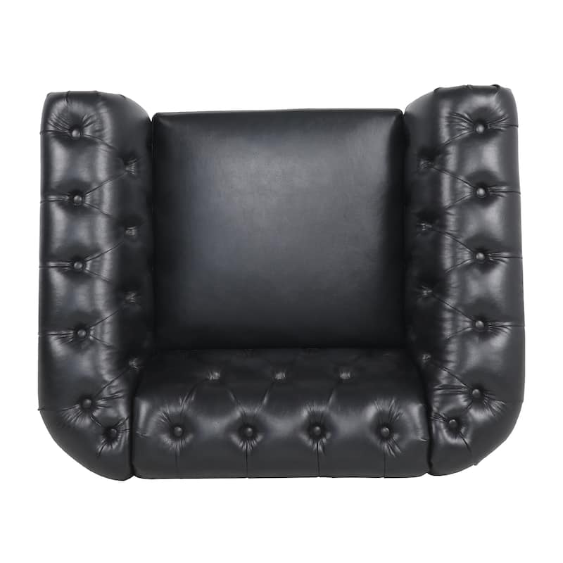 PU Leather 1-Seater Sofa with Pocket Springs