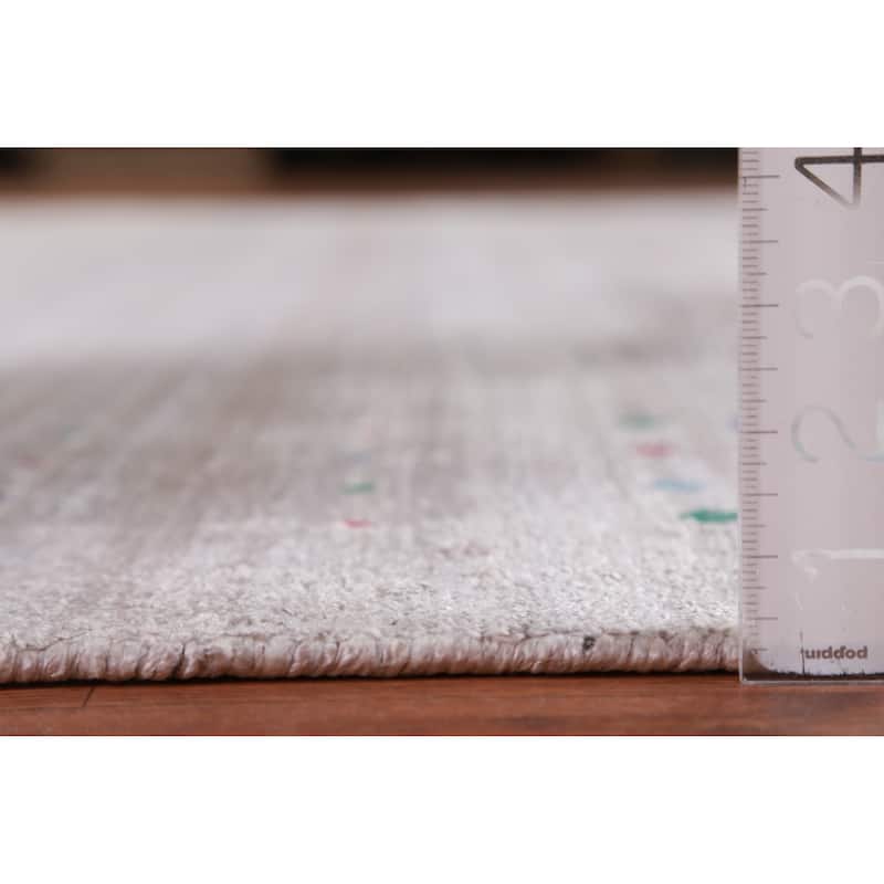 Hand Knotted Oriental 100% Wool Carpet Tribal Stripe Beige & Ivories Gabbeh Area Rug - 12' 3'' X 9' 2''