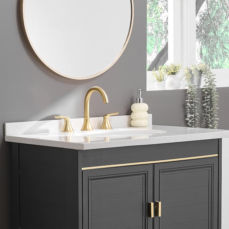 8 Inch Widespread Bathroom Faucet for Sink Deck Mounted Lavatory Vanity Faucet 2 Handle Bathroom Sink Faucet with Pop-up Drain