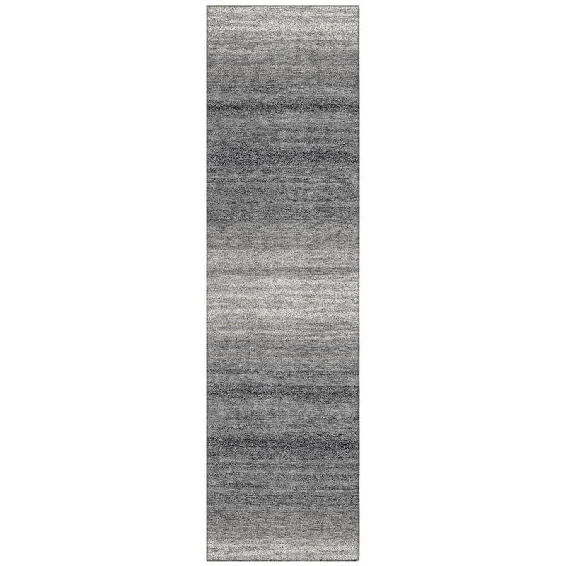 Machine Washable Indoor/ Outdoor Ombre Stripe Chantille Rug