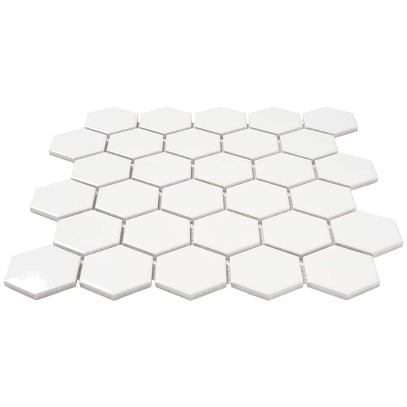 Rivonia 2" x 2" Honeycomb Glossy Porcelain Mosaic Tile