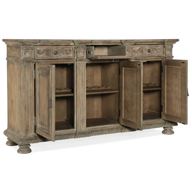 Hooker Furniture Castella 72" Old World European Farmhouse Living Room