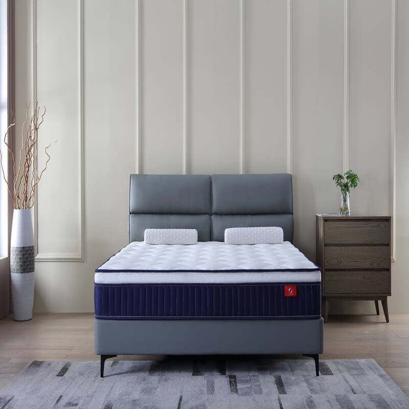 Home Innerspring Mattress Medium Hybrid Mattress In A Box With Certipur-Us Certified Pocket Spring,And Motion Isolation - Full