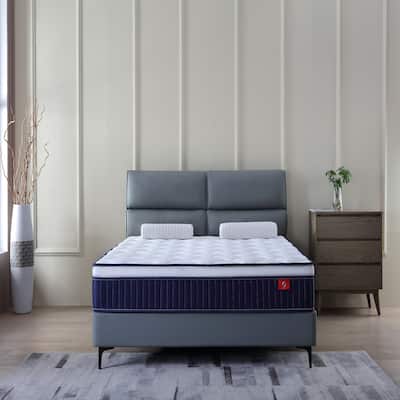 Innerspring Mattress Medium Hybrid Mattress in a box With Certipur-US Certified Pocket Spring,Pressure Relief,Motion Isolation