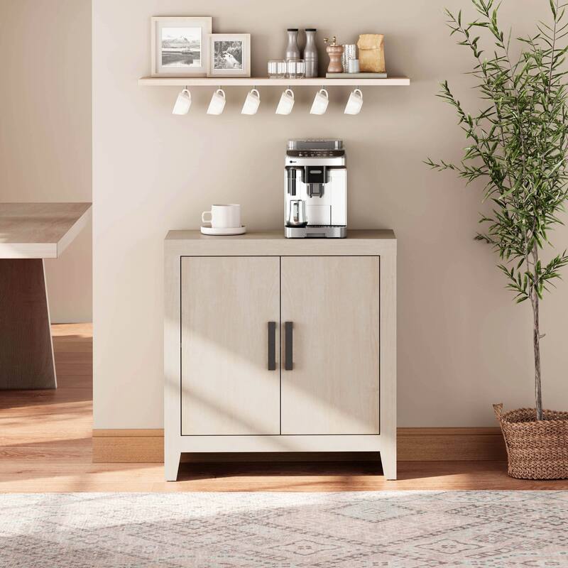 WAMPAT Farmhouse Buffet Cabinet with Door, Kitchen Sideboard for Dining & Living Room