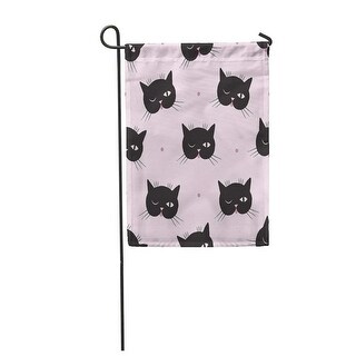 Shop Cat Face Kitty Pet Pattern Black Cartoon Color Cute Kitten Shape Garden Flag Decorative Flag House Banner 28x40 Inch Overstock 31361511