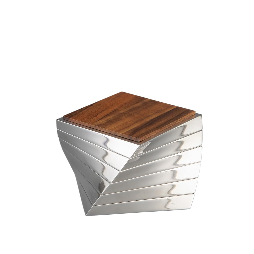 Nambe Twist Coaster Set - 4.25"