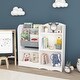 preview thumbnail 17 of 15, Kids Bookshelf and Toy Organizer, 3 Tier Bookshelf for Kids - White
