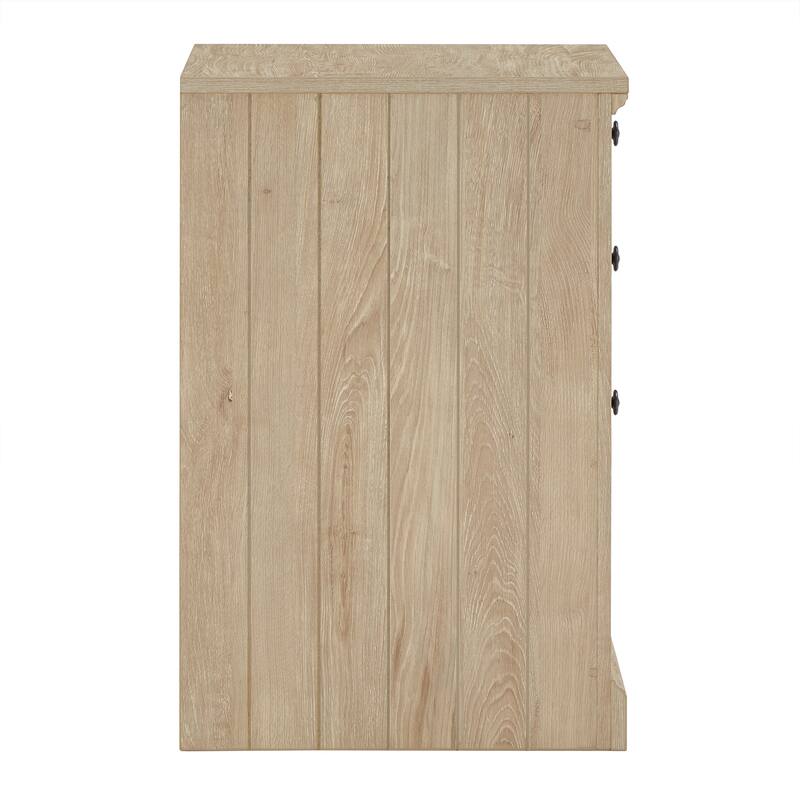 Hinesburg 40 in. Corner Desk with USB Chargers and 3-drawer File Cabinet by iNSPIRE Q Classic