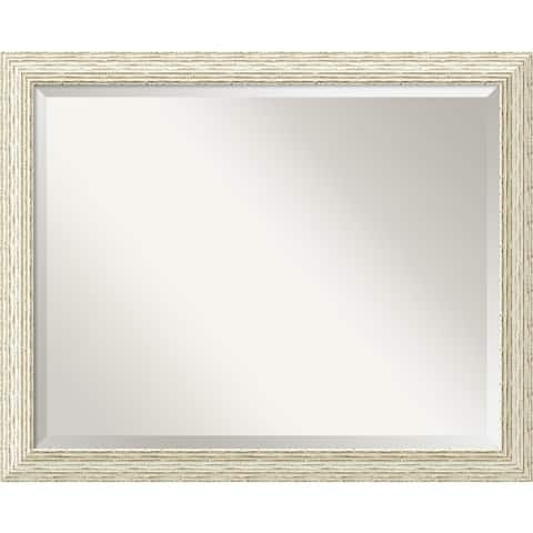 The Gray Barn Wilset Large Country Whitewash Wall Mirror - large - 32 x 26-inch
