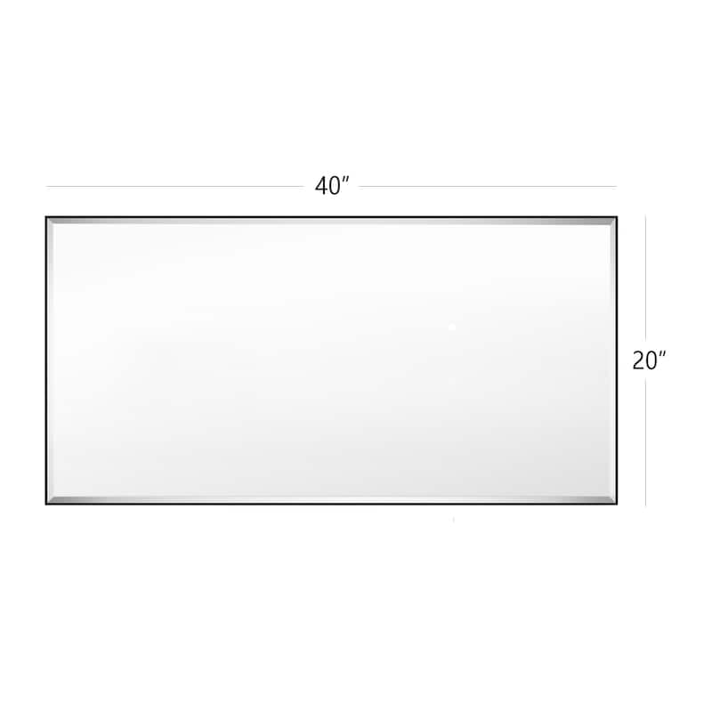Rectangle Metal Framed Beveled Edge Bathroom Vanity Mirror