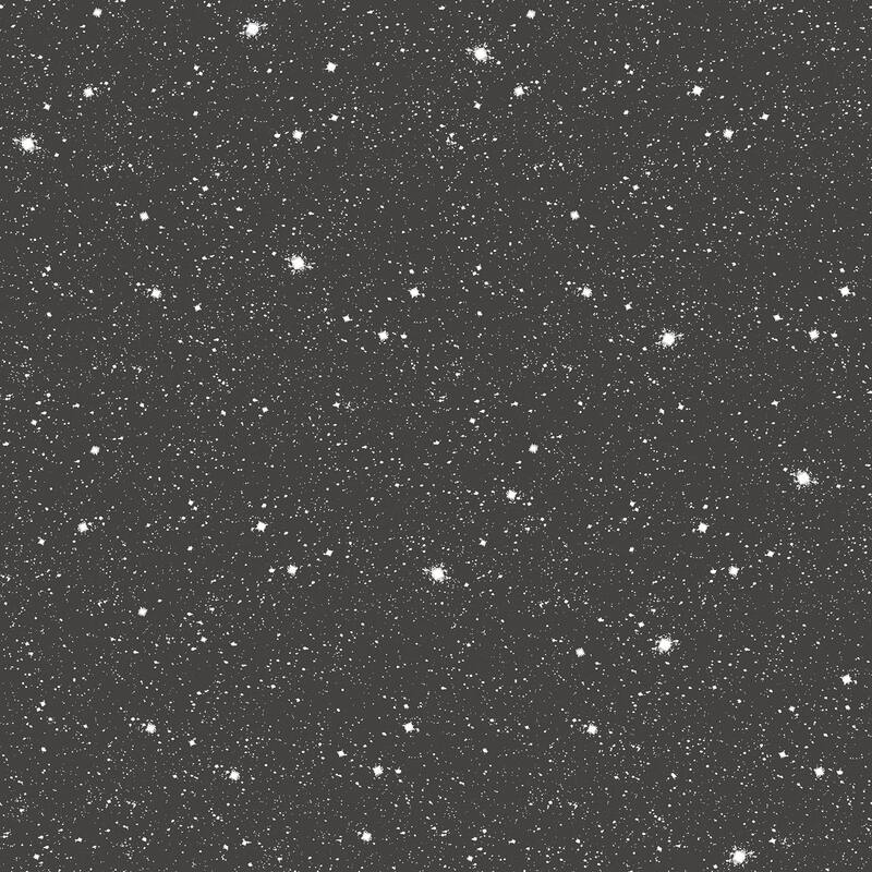 Galerie Wallcoverings Tiny Tots 2 Space Galaxy Non-woven Glittery Wallpaper Roll - 33 feet x 21 inches - Black/Glitter