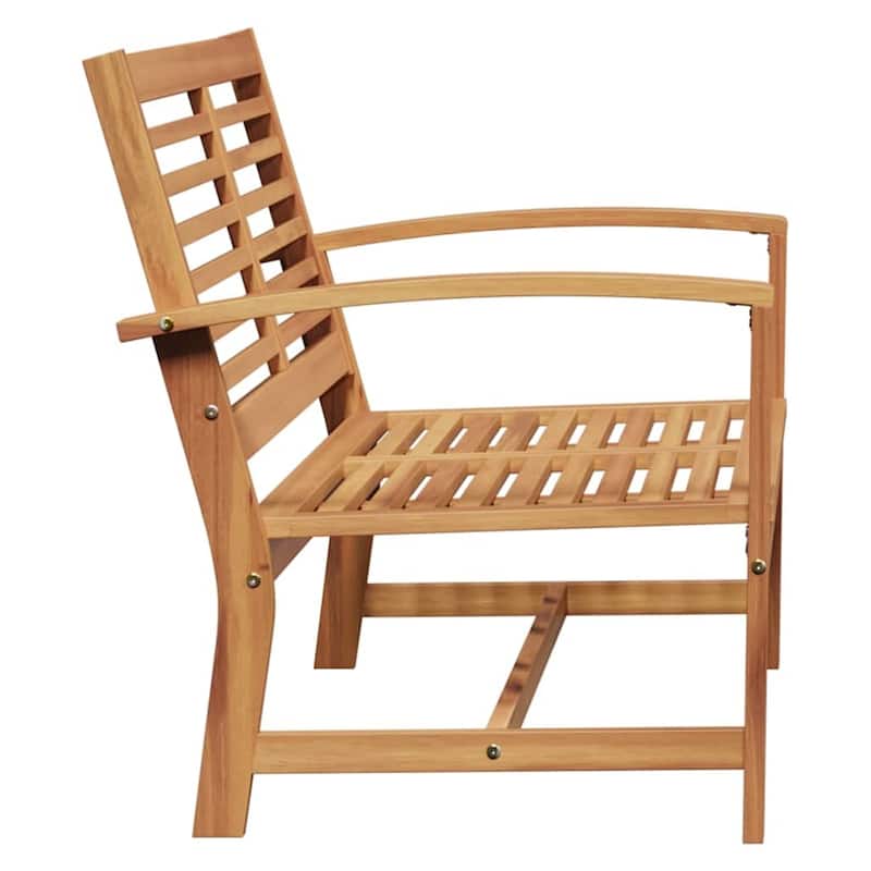 vidaXL Garden Bench Natural 110 x 64 x 76.5 cm Solid teak wood - 43.3 x 25.2 x 30.1