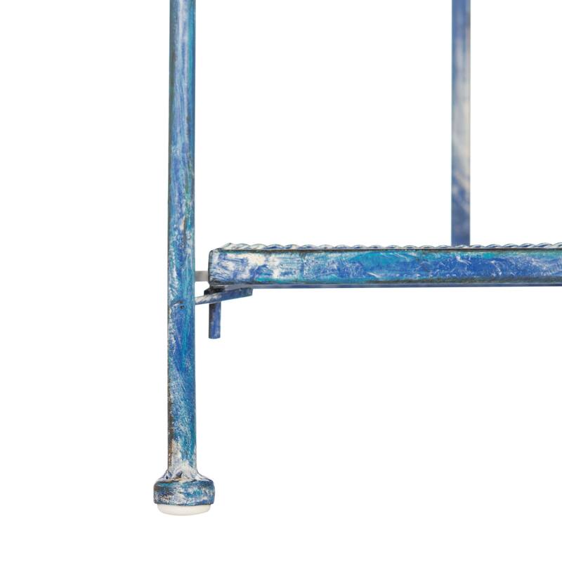 SAFAVIEH Outdoor Litzy Victorian Iron 3-Tier Shelf - 22.0" W x 14.2" L x 42.5" H