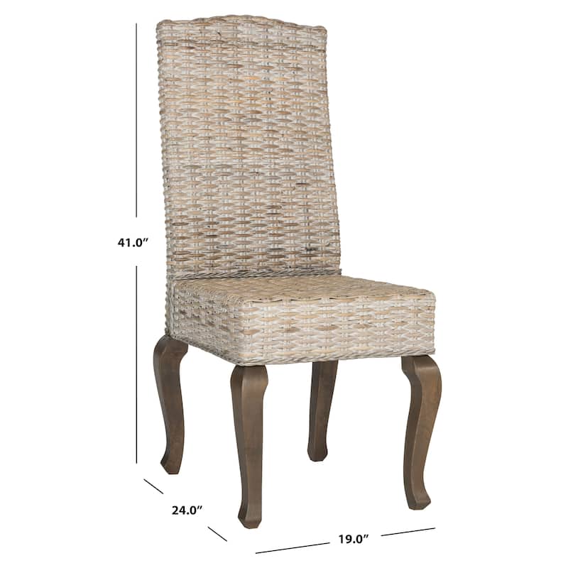SAFAVIEH Justyne Grey Dining Chair (Set of 2) - 19Wx24Dx41H