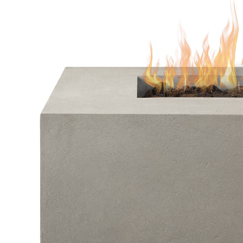 Emery 42.5" Square Propane Fire Table in Flint