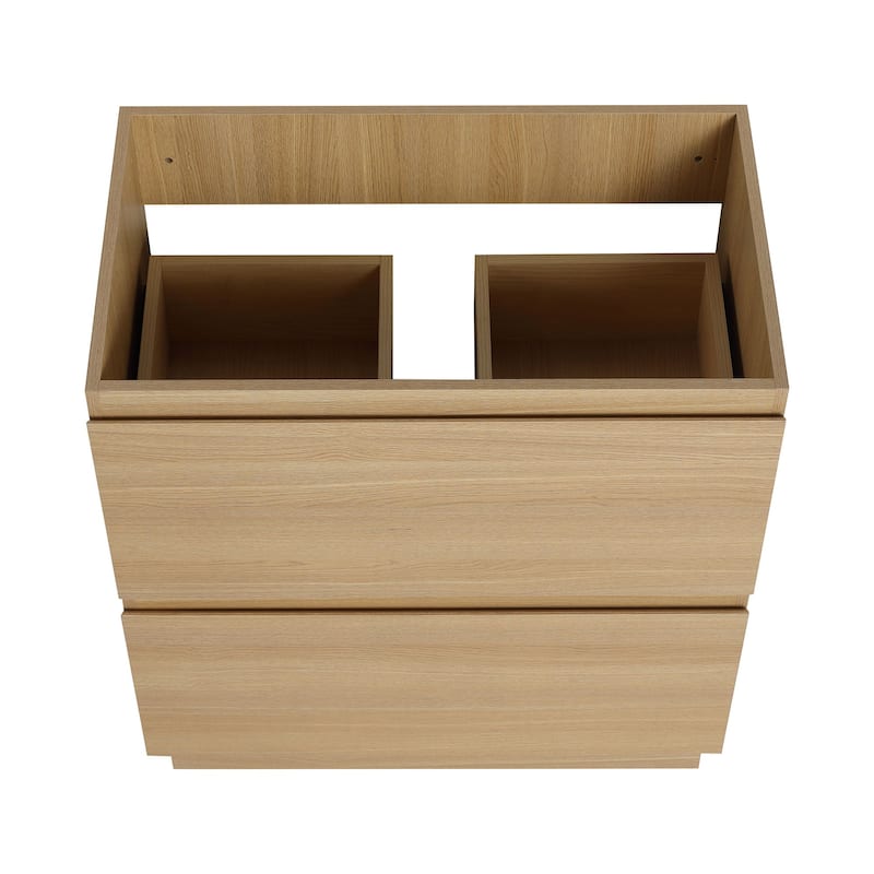 30 in. W x 18 in. D x 35 in. H Single Sink Freestanding Bath Vanity with White Resin Top