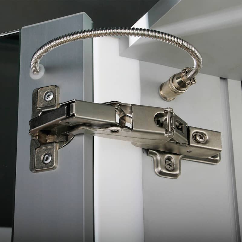 Whitehaus Collection Medicinehaus Recessed Single Door Medicine Cabinet with Outlet and LED Power Dimmer for Light