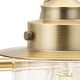 preview thumbnail 8 of 10, Northlake Collection Two-Light Vintage Brass Clear Glass Transitional Bath Light - 15.5 in x 7.5 in x 8 in