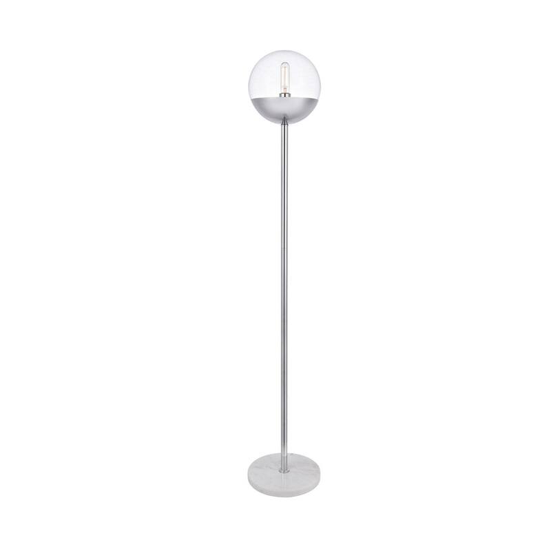 1 Light Floor Lamp with 11 inch Clear Glass