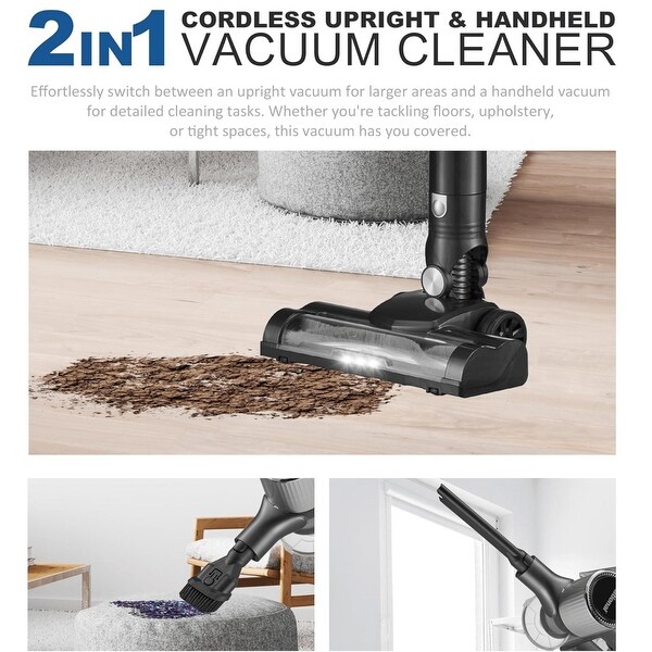 National 2-in-1 Cordless Upright and Handheld Vacuum Cleaner - Bed