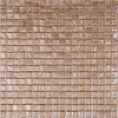 Apollo tile 12" x 12" Skosh Glossy French Beige Glass Tile (18.69 sq ft/case) - 20 Pack