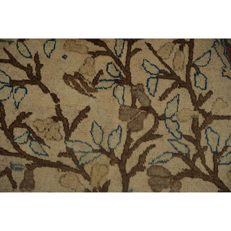 Hand Knotted Oriental 100% Wool Carpet Traditional Floral Beige & Ivories Tabriz (100% Vegetable Dye) Area Rug