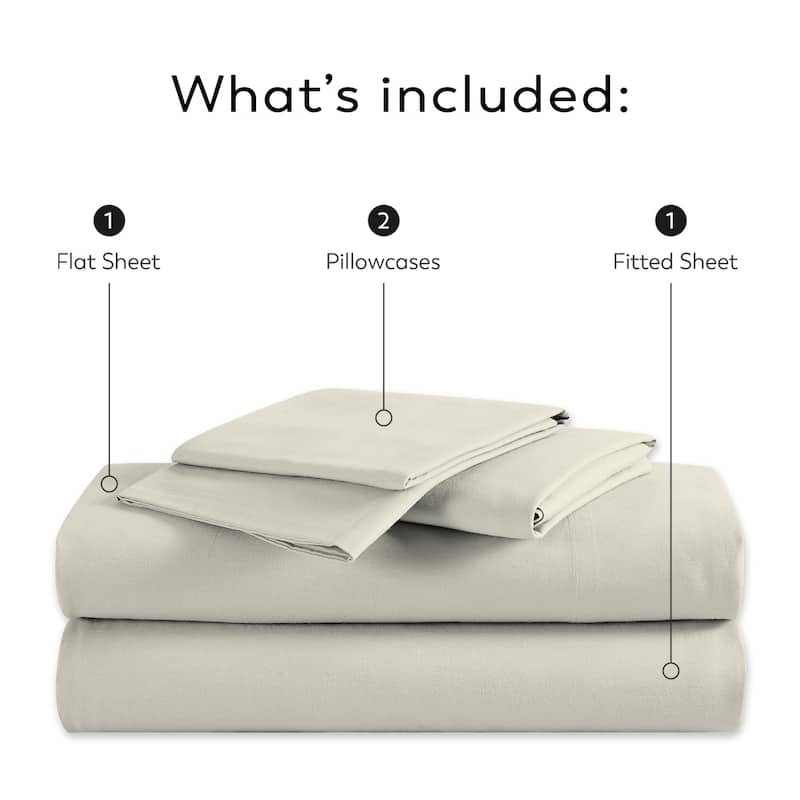 Purity Home 400TC 100% Cotton Super Soft Silky Sateen Sheet Set