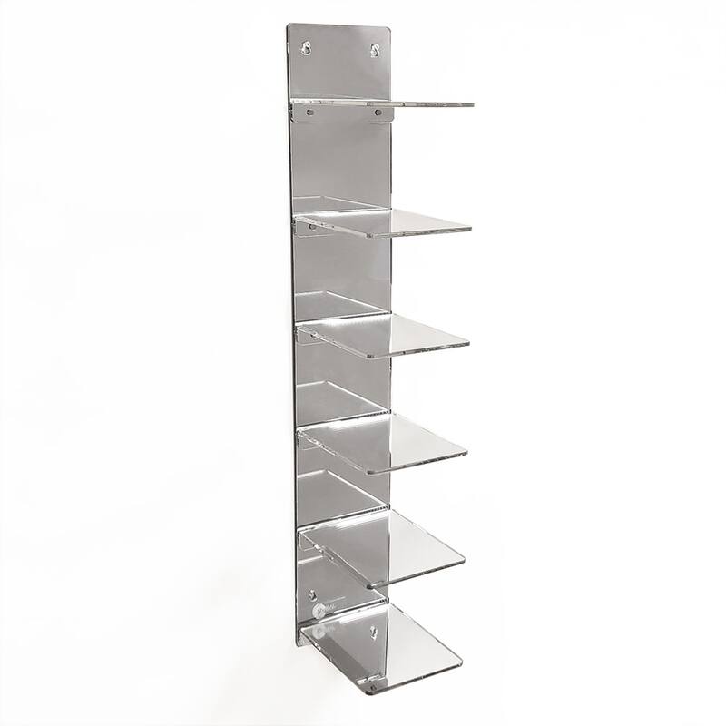 OnDisplay Luxe Acrylic Hat Rack Display - Wall Mounted Baseball Cap Organizer - Multi Shelf Wall Display for Hats