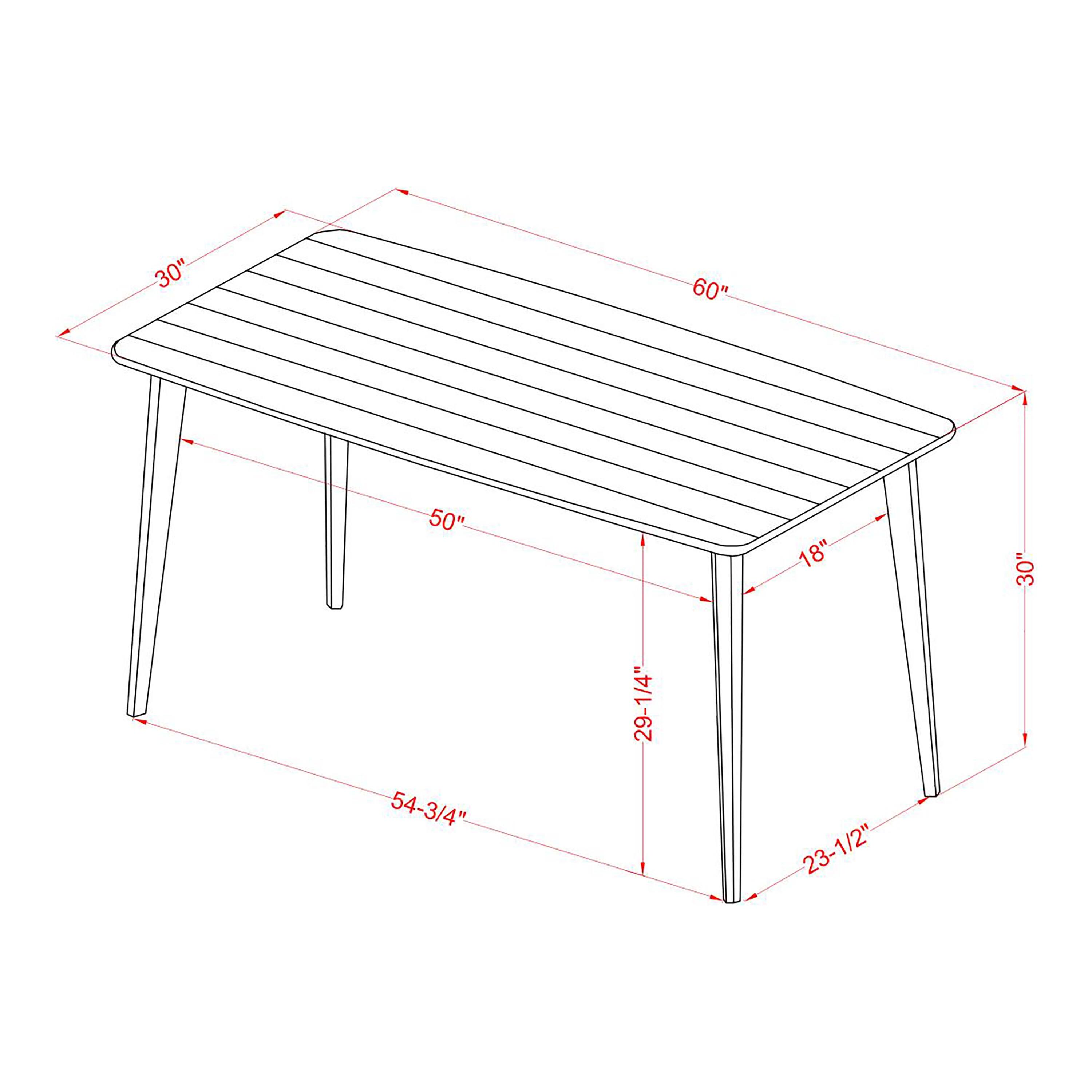 Furniture of America Tommie Midcentury Modern 60inch Dining Table