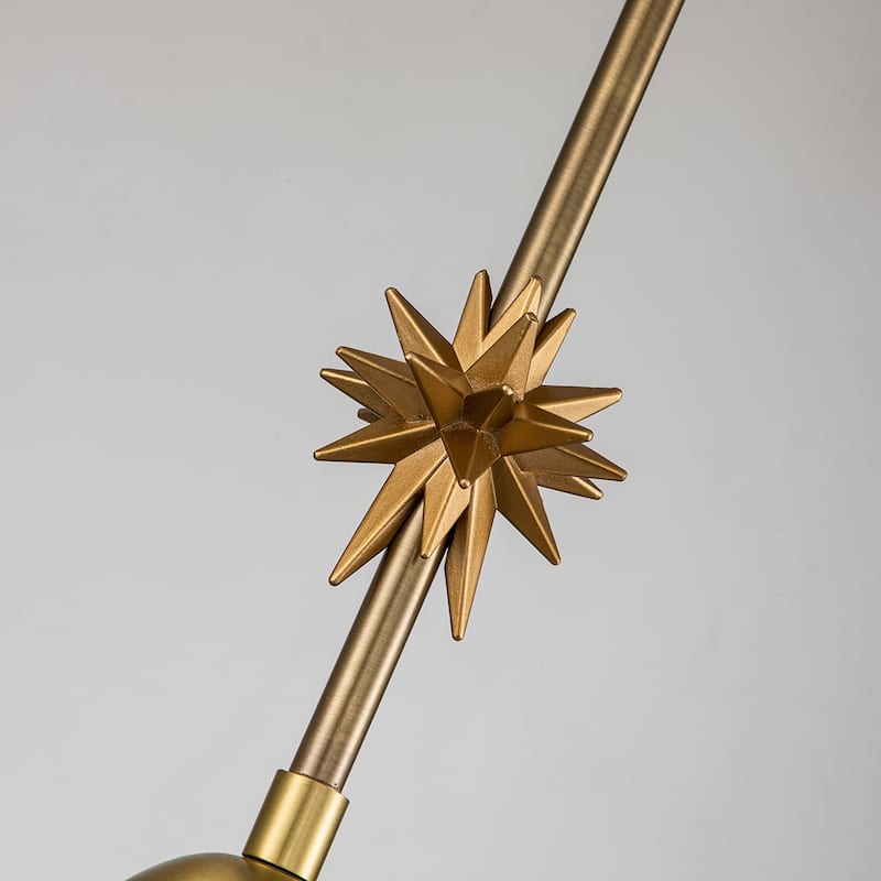 Etoile Small Aged Brass Pendant - 5.25 x 5.25 x 22.50