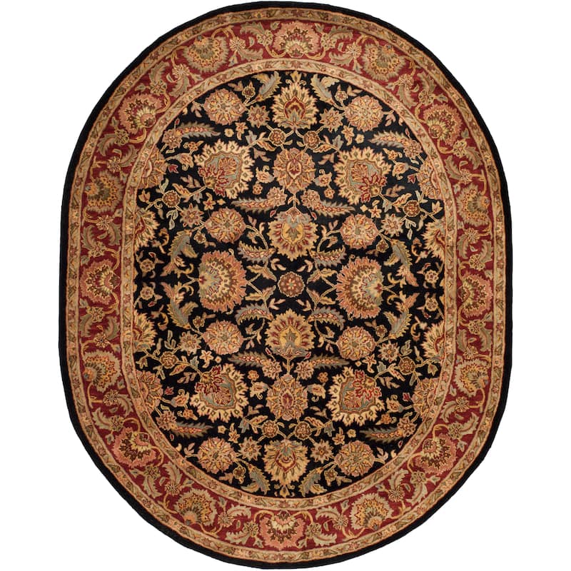 SAFAVIEH Handmade Classic Juliya Traditional Oriental Wool Rug - 7'6" x 9'6" Oval - Navy/Red