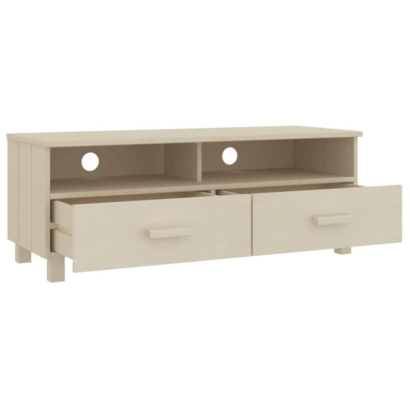vidaXL TV Stand TV Console Sideboard TV Unit Cupboard HAMAR Solid Wood Pine - 41.7" x 15.7" x 15.7"