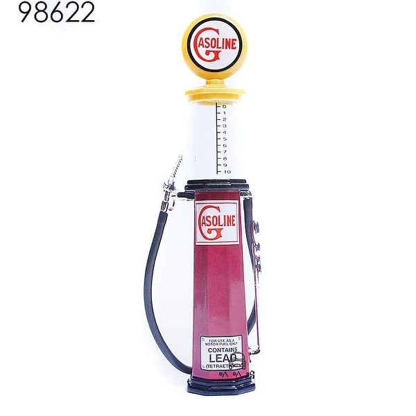 Road Signature Vintage Gas Pump Gasoline Round - Pink Bliss
