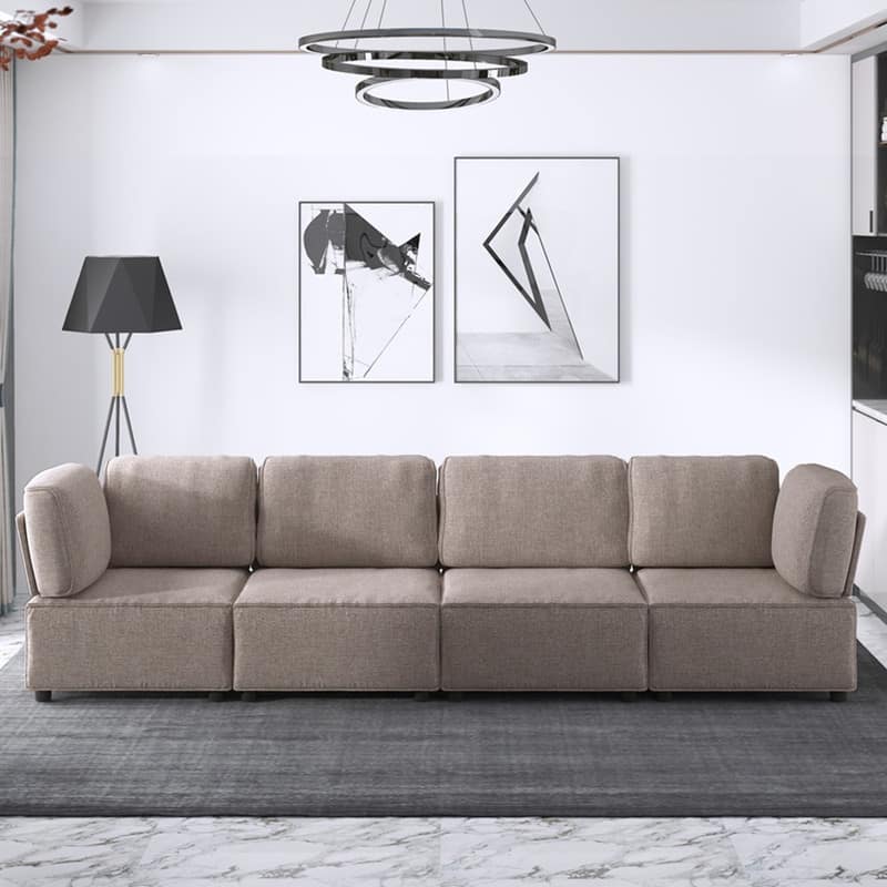 Mixoy Convertible Modular Sleeper Couch with Ottoman