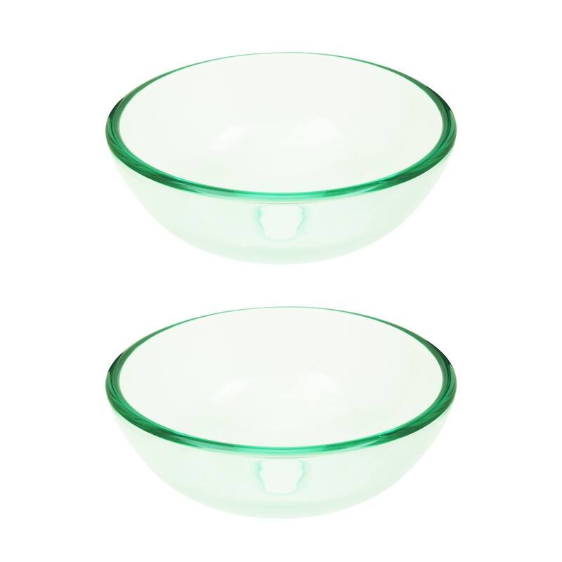 Clear Tempered Glass Round Countertop Vessel Sink 11 5/8" Scratch Resistant with Drain Pack of 2 Renovators Supply