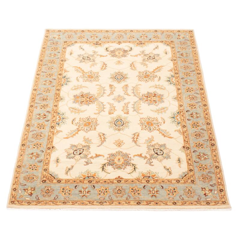 ECARPETGALLERY Hand-knotted Jamshidpour Cream Wool Rug - 4'0 x 6'0