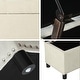 preview thumbnail 7 of 13, Adeco Deluxe Beige Linen Storage Ottoman Bench with Nailhead Trim