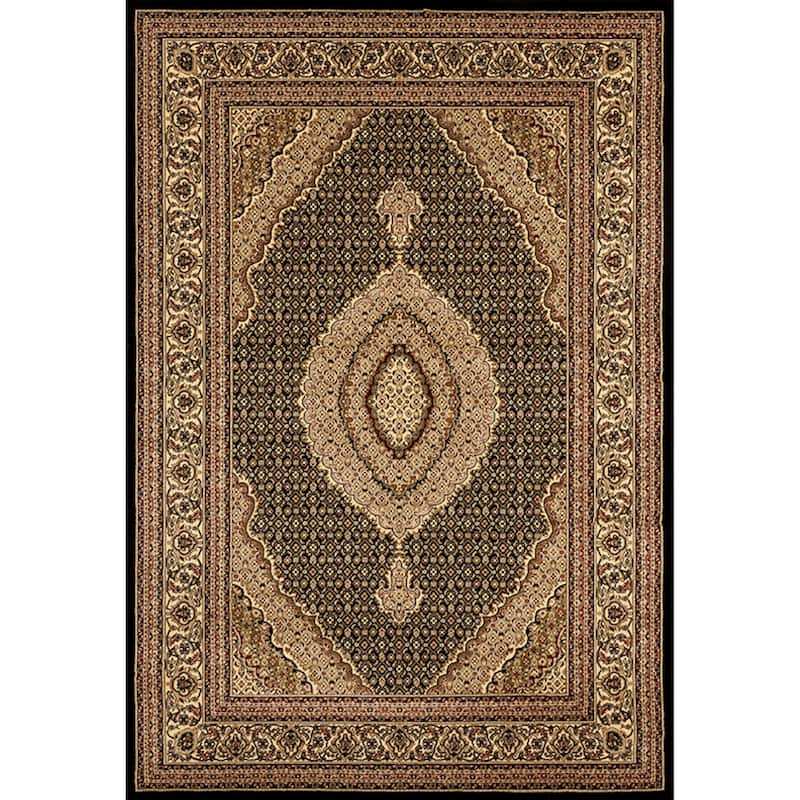 Persian Collection Traditional Designed Area Rug - 3'9'' X 5'9'' - Black