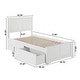 preview thumbnail 8 of 7, Madison Twin Platform Bed with Matching Footboard and 2 Bed Drawers in White