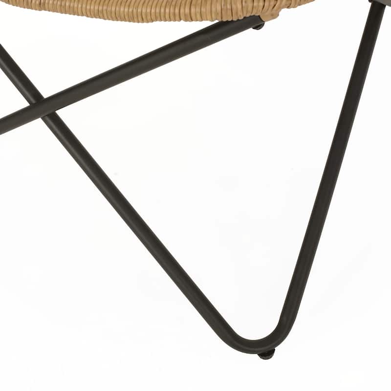 outdoor CHAIR with an earthy wicker finish