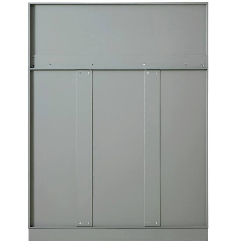 Modern 71" Tall Kitchen Pantry with Storage Cabinet, 6 Doors , Drawers, Adjustable Shelves,Pull-out Trays and Wine Rack
