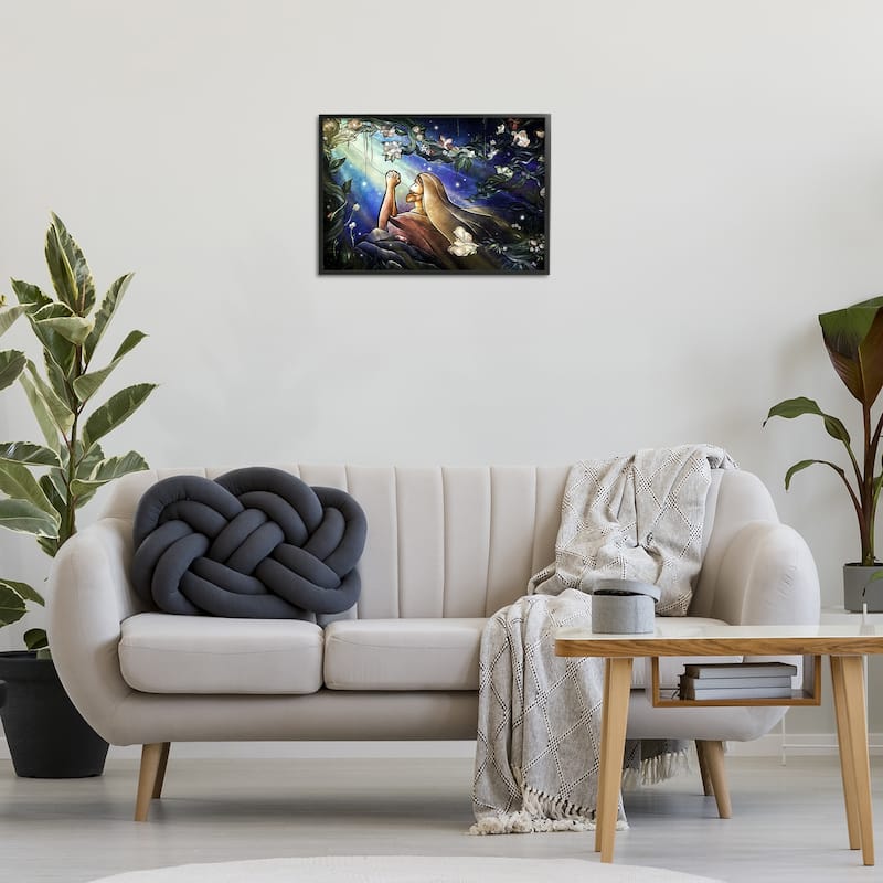 Stupell Religious Gethsemane Prayer Framed Giclee Art Design By Mandie Manzano